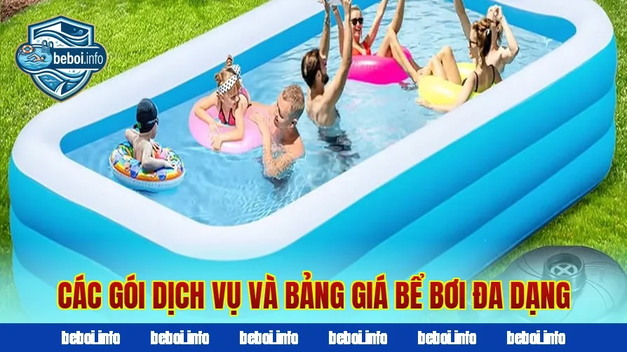Các gói dịch vụ và bảng giá bể bơi đa dạng
