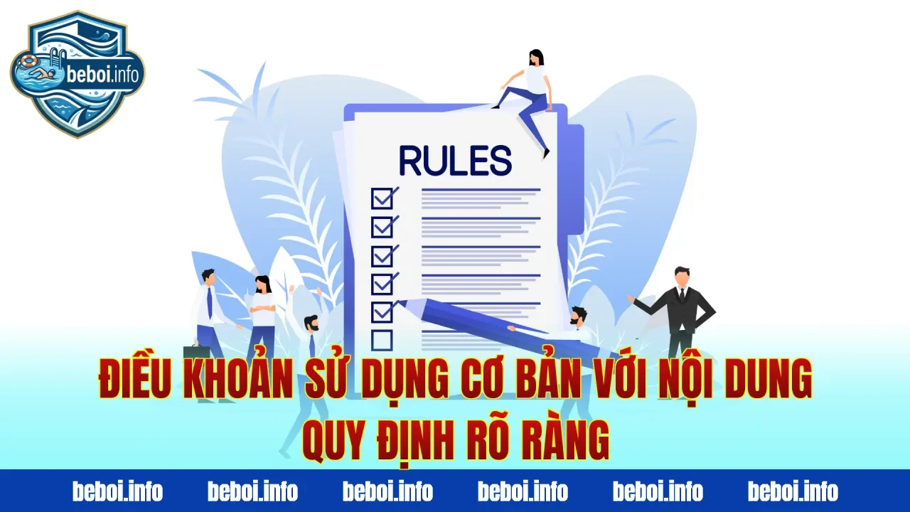Điều khoản sử dụng cơ bản với nội dung quy định rõ ràng