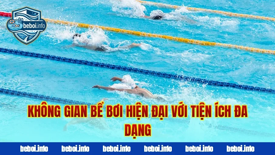 Không gian bể bơi hiện đại với tiện ích đa dạng