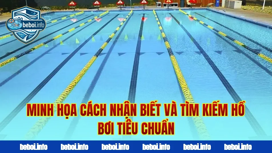 Minh họa cách nhận biết và tìm kiếm hồ bơi tiêu chuẩn